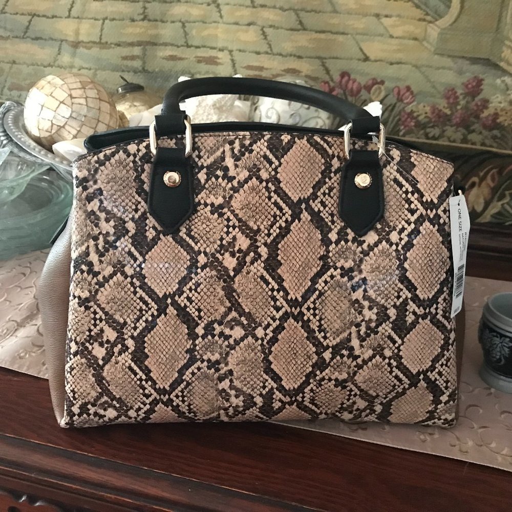 NEW DIRECTIONS: SNAKE SKIN STYLE HANDBAG